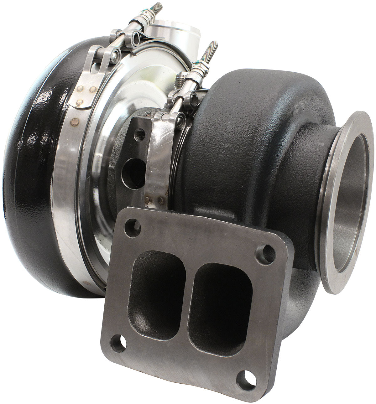 Aeroflow BOOSTED 6270 T4 0.95 Turbocharger 900HP, Black Finish External Wastegate, T4 Inlet Flange, V-Band Exhaust Flange