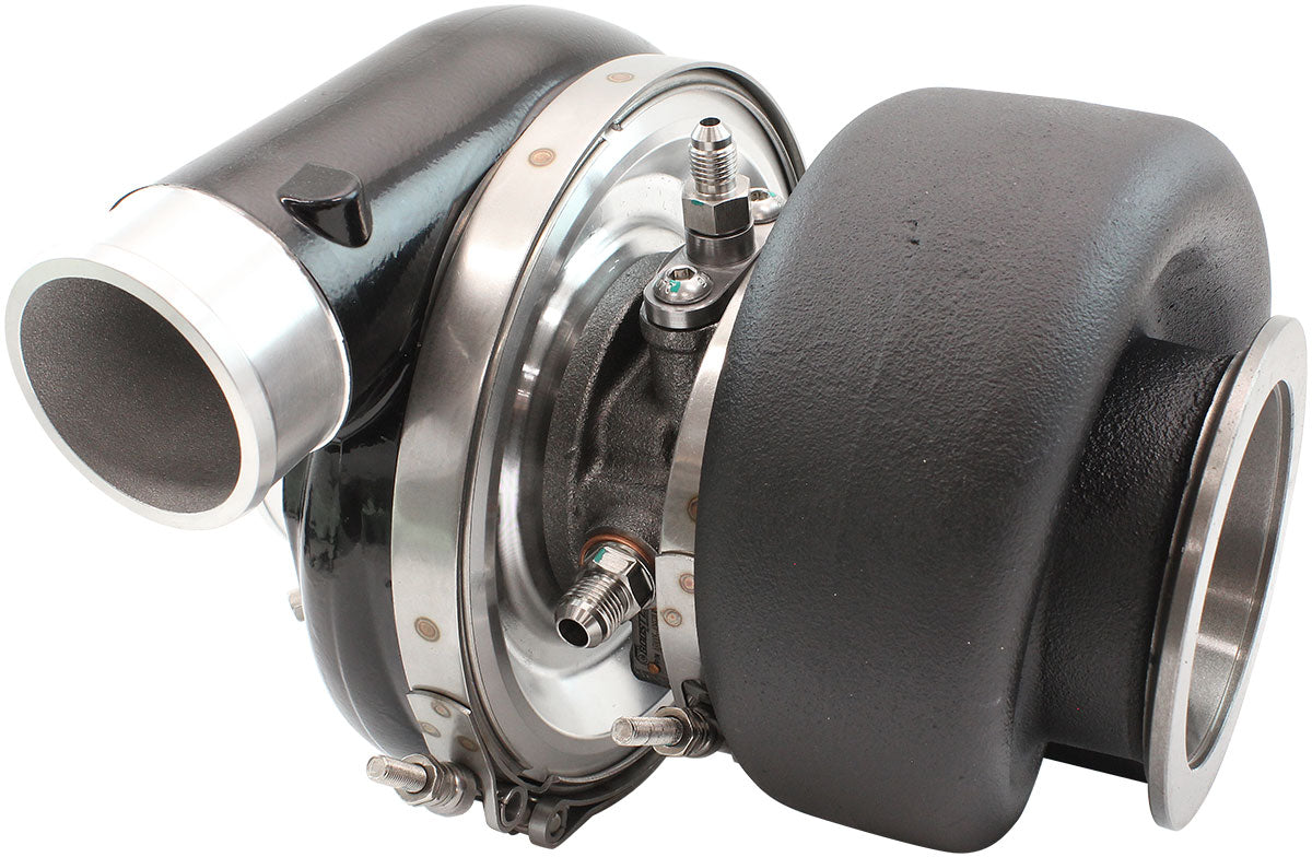 Aeroflow BOOSTED 7170 T4 1.06 Turbocharger 1150HP, Black Finish External Wastegate, T4 Dual Inlet Flange, V-Band Exhaust Flange