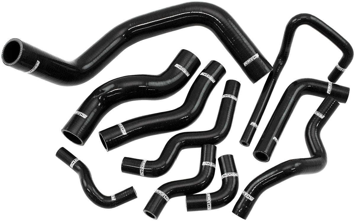 Aeroflow Silicone Heater & Radiator Hose Kits, Black Suit Nissan 180SX S13, S14 & S15 with SR20