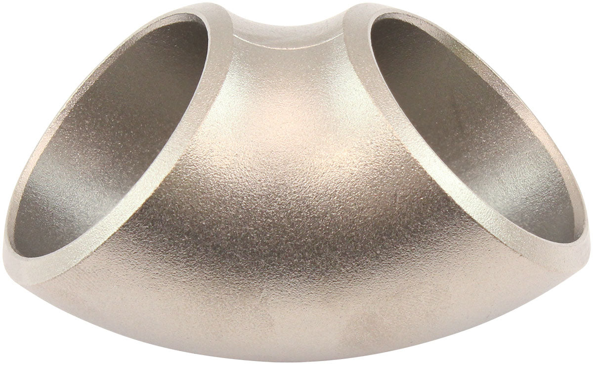 Aeroflow Thick Wall Stainless Pipe, 90° 35mm (1-3/8"), 3mm (1/8") Wall, 50mm Length, 1.0D Radius