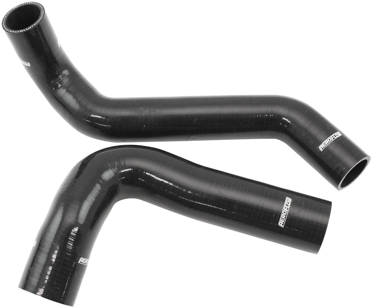 Aeroflow Ford Falcon XY with 351 Cleveland Engine Gloss Black Silicone Radiator Hose Kit 4-Ply, 4mm Wall Thickness