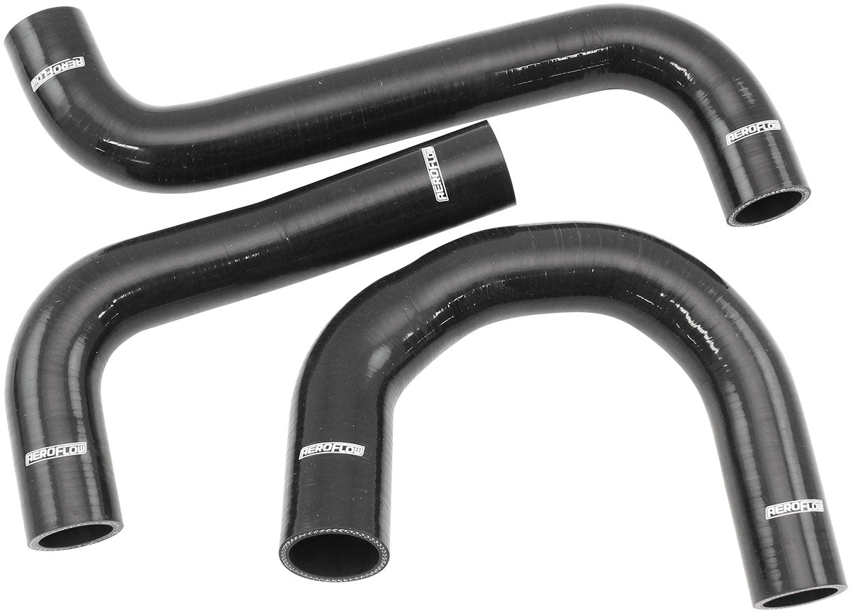 Aeroflow Holden Commodore VT, VX, VY with LS1 Engine, Gloss Black Silicone Radiator Hose Kit 4-Ply, 4mm Wall Thickness