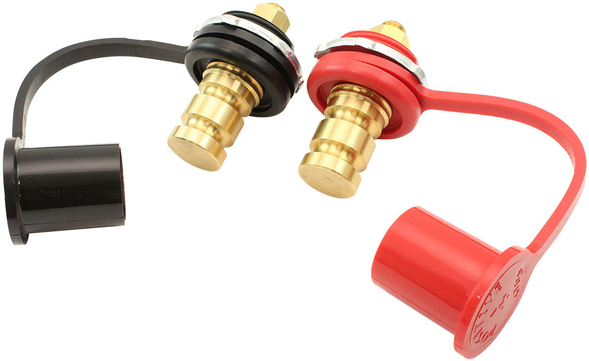 Aeroflow Remote Battery Junction Terminal Kit Sold As a Pair Negative (Black) and Positive (Red)