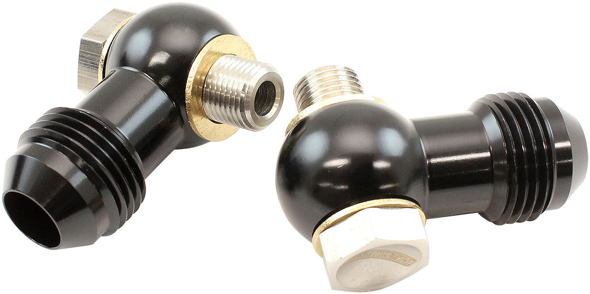 Aeroflow 1/8" NPSM Stainless Steel Bolt and Aluminium Banjo to -8AN Suit Ford C4 Transmission Cooler Fittings