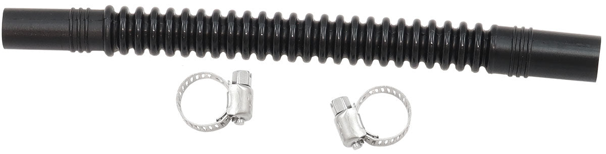Aeroflow In-Tank Conversion 5/16" to 3/8" Flexible Nylon Fuel Hose - 150mm Length Corrugated Design, includes two stainless steel clamps