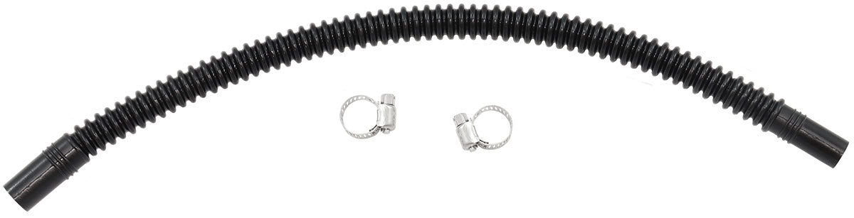 Aeroflow In-Tank Conversion 5/16" to 3/8" Flexible Nylon Fuel Hose - 300mm Length Corrugated Design, includes two stainless steel clamps