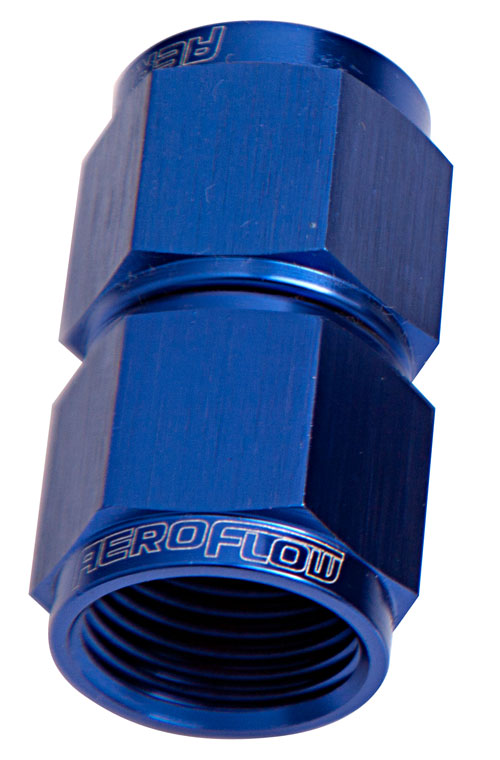 Straight Female Swivel Coupler -16AN Blue Finish