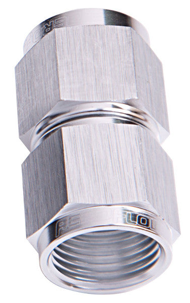 Straight Female Swivel Coupler -20AN Silver Finish