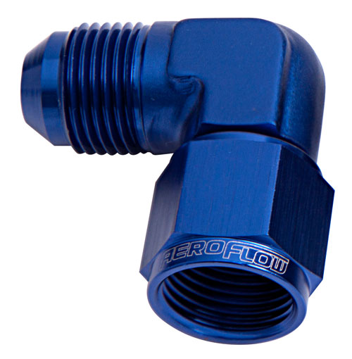 90° Female/Male Flare Swivel -4AN Blue Finish