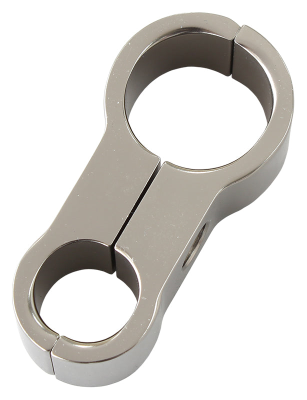 Billet Aluminium Dual Hose Separators 9/16" I.D & 5/8" I.D, Titanium Finish