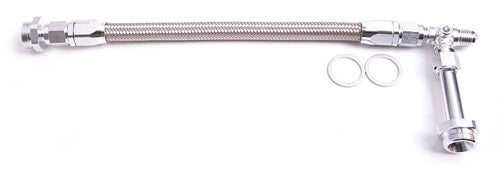 Carburettor Inlet Rail Kit -6AN Silver Finish. Suits Holley Dual Fuel Line With Single Or Dual Metering Block