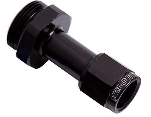 Carburettor Adapter - Female -8AN Black Finish. Suit Holley