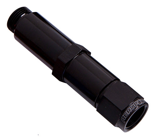 Carburettor Adapter - Female -6AN Black Finish. Suit Barry Grant / Demon