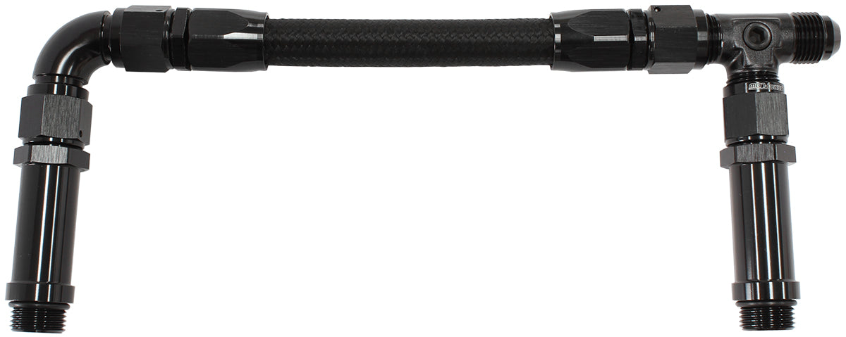 Carburettor Inlet Rail Kit -8AN Ultra HP Black Finish. Suits Holley Ultra HP Aluminium Series Fuel Line