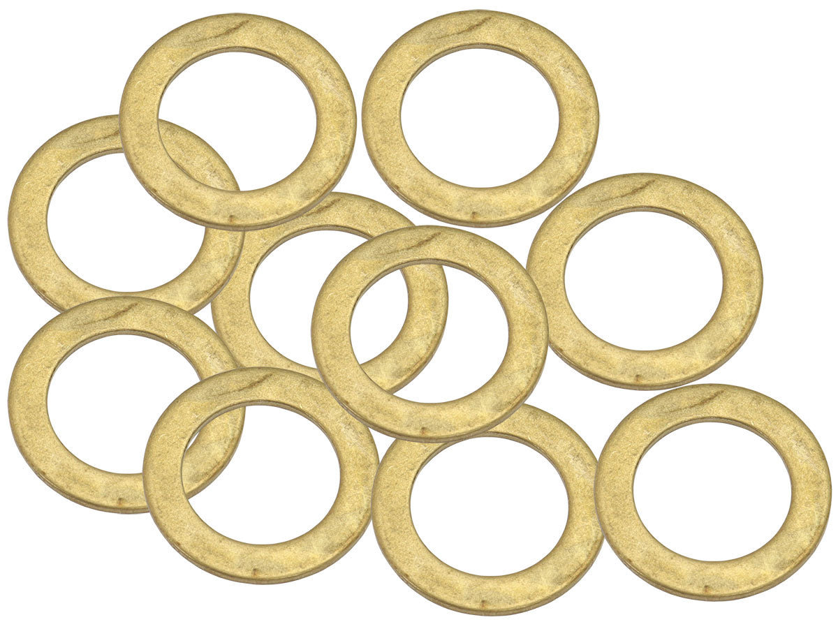 Metric Brass Washers 11mm (7/16") I.D, 16mm O.D Suit -4AN (7/16"), Sold as a 10 Pack
