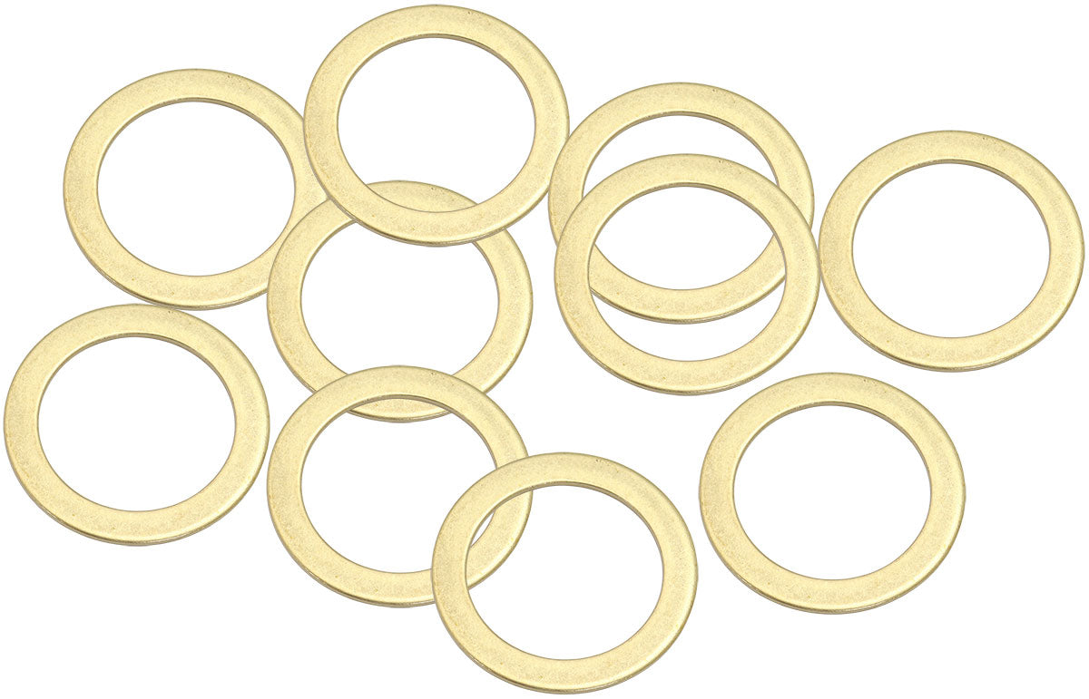 Metric Brass Washers 22mm I.D, 30mm O.D 10 Pack