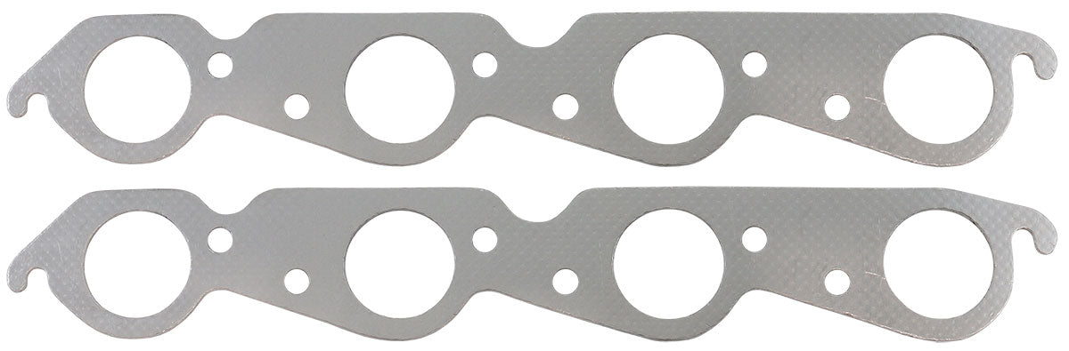 Aeroflow Big Block Chev 454 Perforated Steel Exhaust Gaskets 1.99" x 1.99" Port