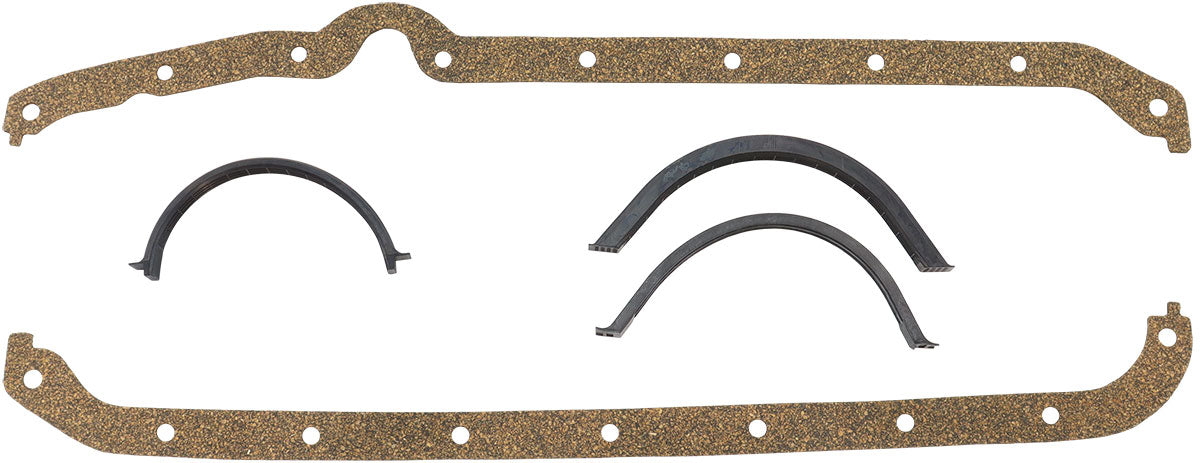 Aeroflow Cork Oil Pan Gasket Set Suit Small Block Chevy with Left Hand Dipstick & Thick/Thin Seal