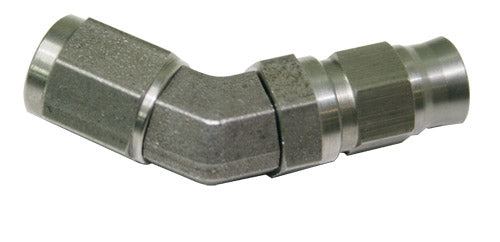 45° Stainless Steel Hose End -3AN -3AN to -3 PTFE Hose