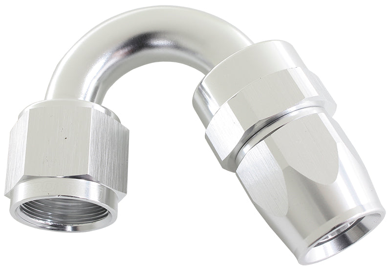 200 Series PTFE 150° Hose End -6AN Silver Finish. Suits 200 & 250 Series Hose