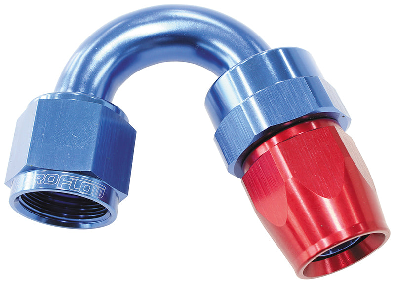 200 Series PTFE 150° Hose End -8AN Blue/Red Finish. Suits 200 & 250 Series Hose