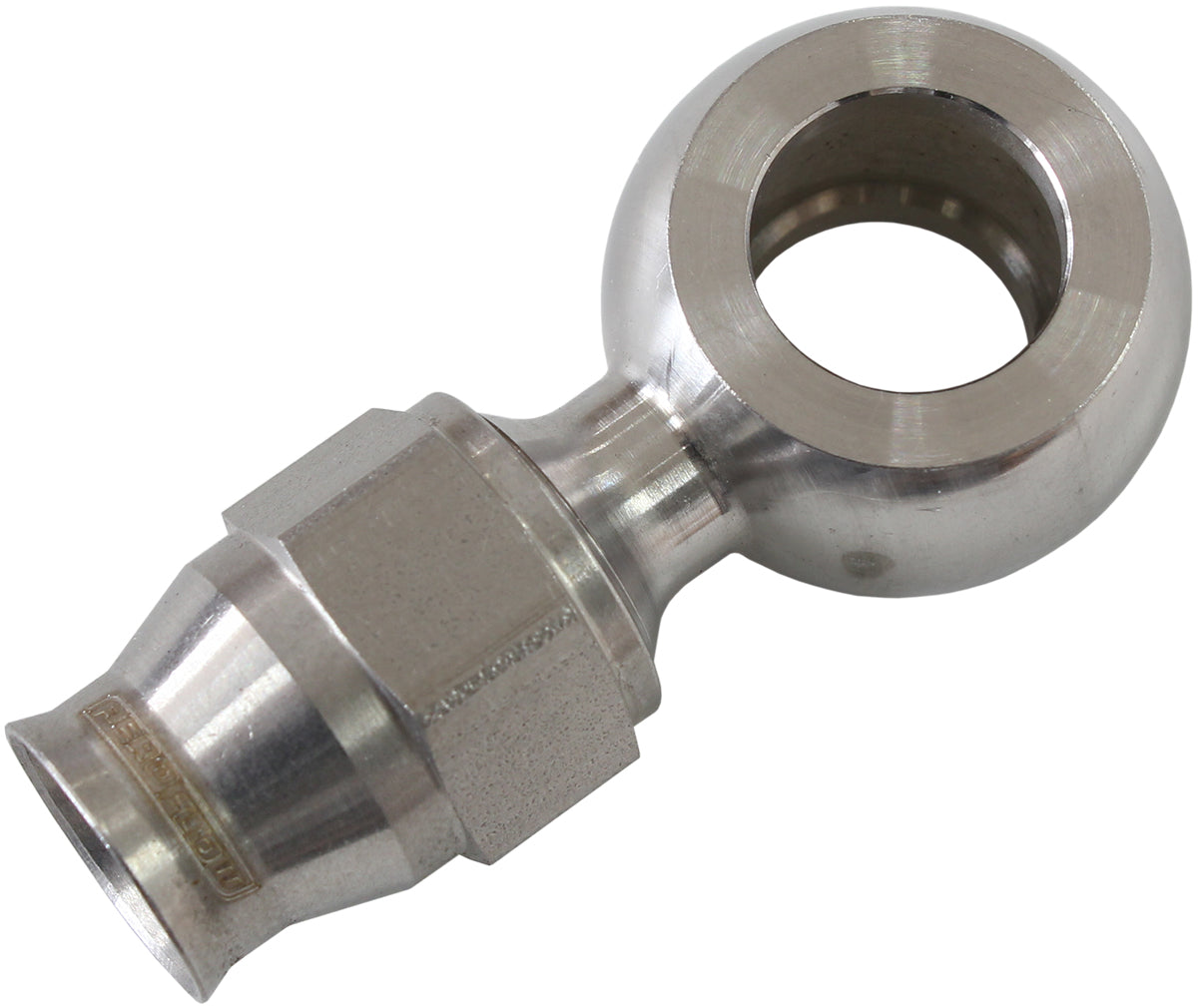 Aeroflow Stainless Steel Straight Banjo Fitting 11.2mm (7/16") Banjo to -4AN PTFE Hose