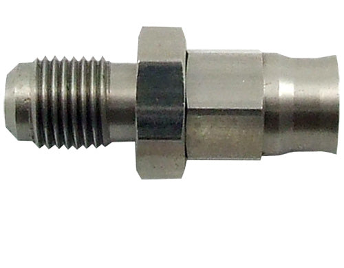 Straight Stainless Steel Male Hose End M10 x 1.0mm to -3AN Suits 200 Series PTFE Hose