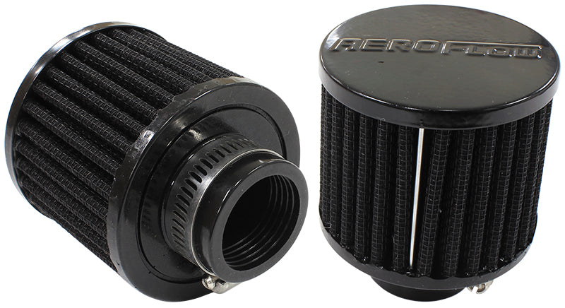 Black Clamp On Breather 3" (76.2mm) O.D. x 2-1/2" (63.5mm) High, 1-1/4" (31.75mm) Flange Inside Diameter