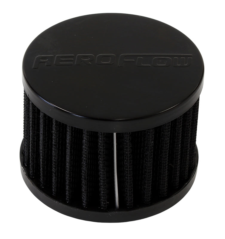 Black Push In Breather 3" (76.2mm) O.D. x 2-1/2" (63.5mm) High, 1-1/4" (31.75mm) Flange Inside Diameter