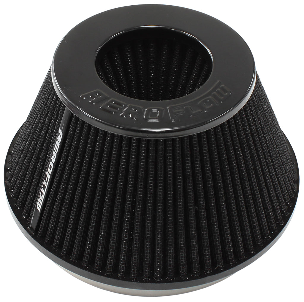 Universal 6" (153mm) Clamp-On Steel Top Inverted Tapered Pod Filter with Black End 4" (102mm) High x 7.6" (193mm) Base O.D x 4.7" (119mm) Top O.D