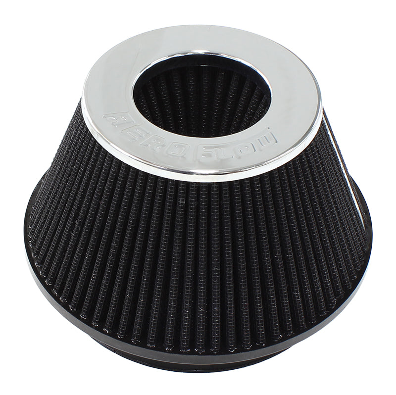 Universal 6" (153mm) Clamp-On Steel Top Inverted Tapered Pod Filter with Chrome End 4" (102mm) High x 7.6" (193mm) Base O.D x 4.7" (119mm) Top O.D
