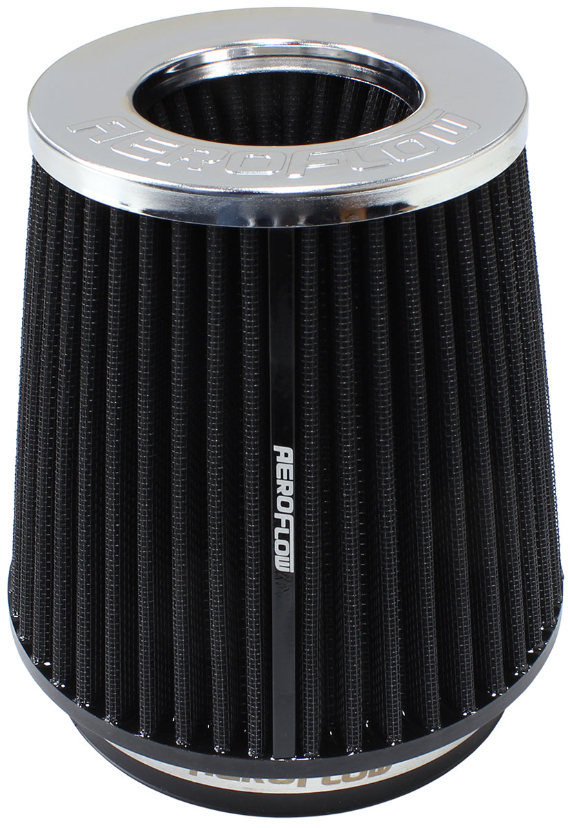 Universal 5" (127mm) Clamp-On Steel Top Inverted Tapered Pod Filter with Chrome End 6" (153mm) High x 6-1/2" (165mm) Base O.D x 4.72" (120mm) Top O.D