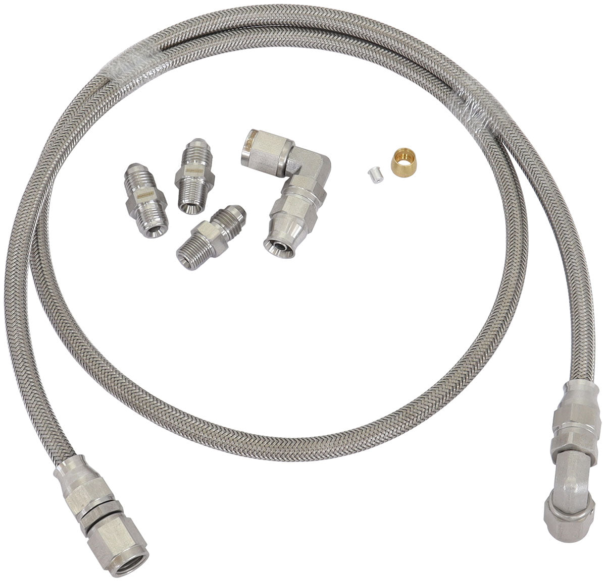 Universal -4AN Turbo Oil Line Kit Universal Fitment with NPT/BSP Fittings, 1m Length