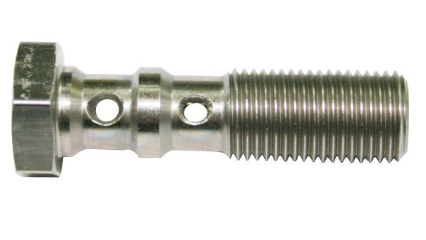 Stainless Steel Double Banjo Bolt 7/16"-24 38.5mm Length