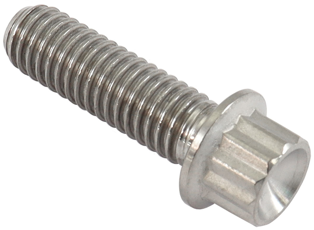 Aeroflow M6 x 1.00mm, UHL 20mm Titanium Bolt 12 Point Head, Natural Finish, Sold Single