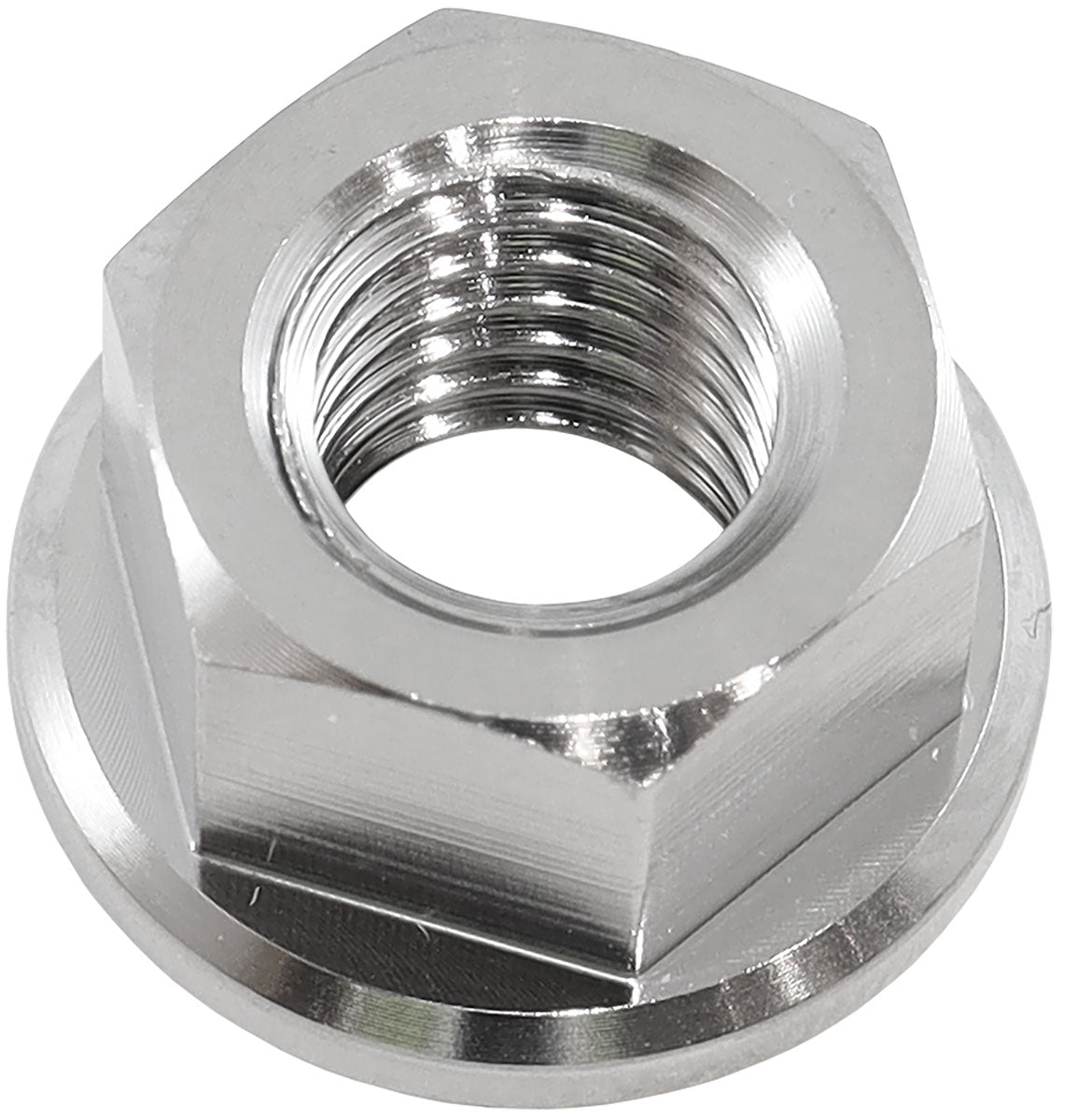 Aeroflow M8 x 1.25mm Titanium 6 Point Hex Nut Natural Finish, Sold Single