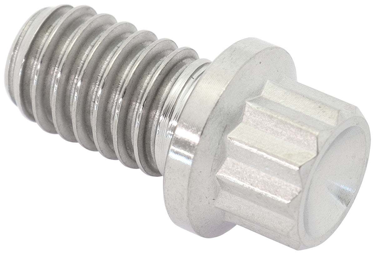Aeroflow 5/16-18", UHL 1/2" Titanium Bolt 12 Point Head, Natural Finish, Sold Single