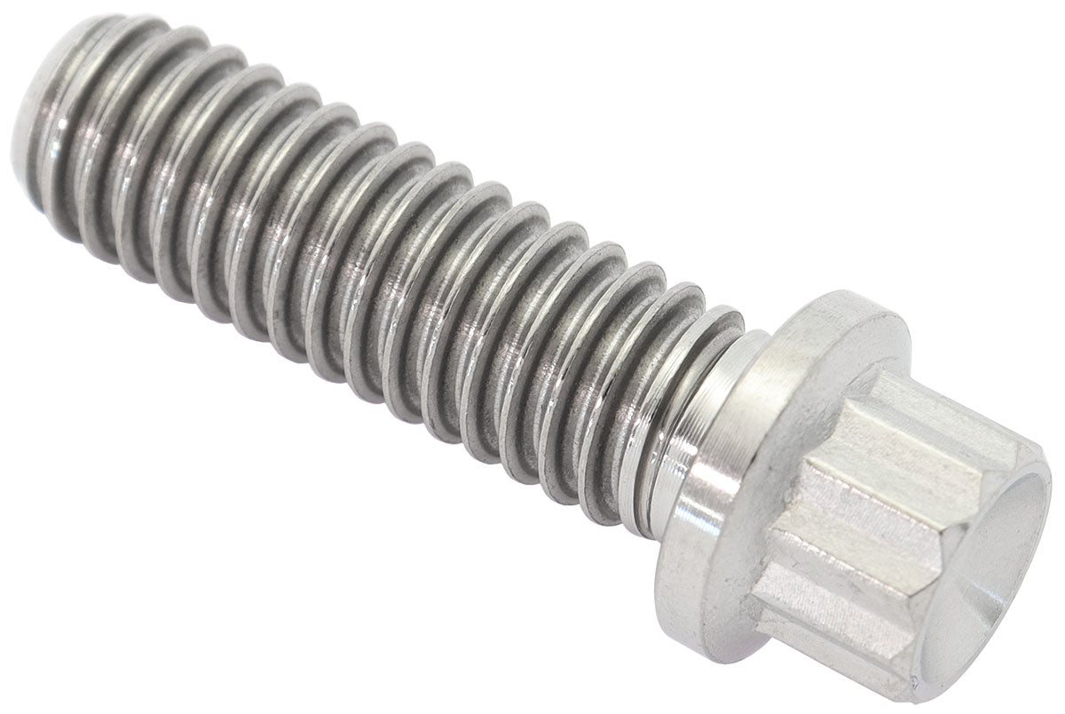 Aeroflow 5/16-18", UHL 1" Titanium Bolt 12 Point Head, Natural Finish, Sold Single