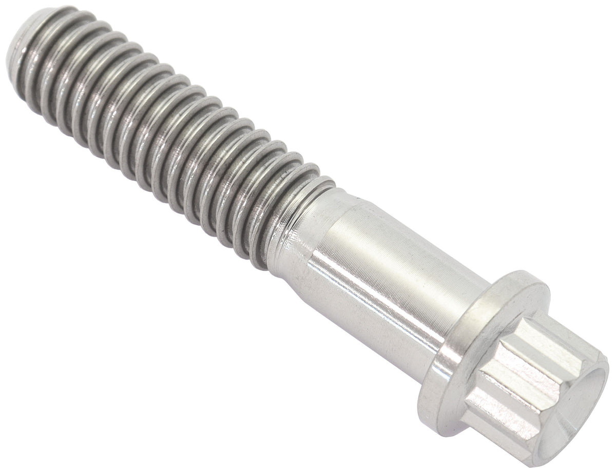 Aeroflow 5/16-18", UHL 1-1/2" Titanium Bolt 12 Point Head, Natural Finish, Sold Single