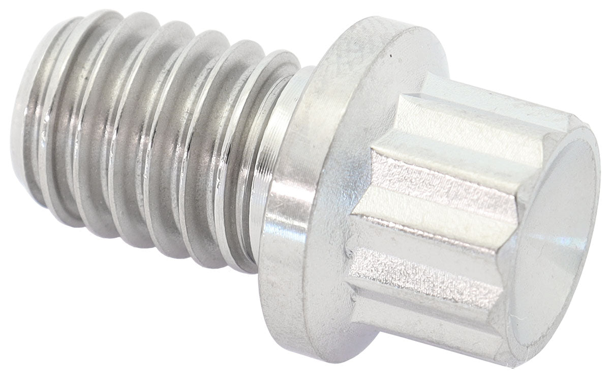 Aeroflow 3/8-16", UHL 1/2" Titanium Bolt 12 Point Head, Natural Finish, Sold Single