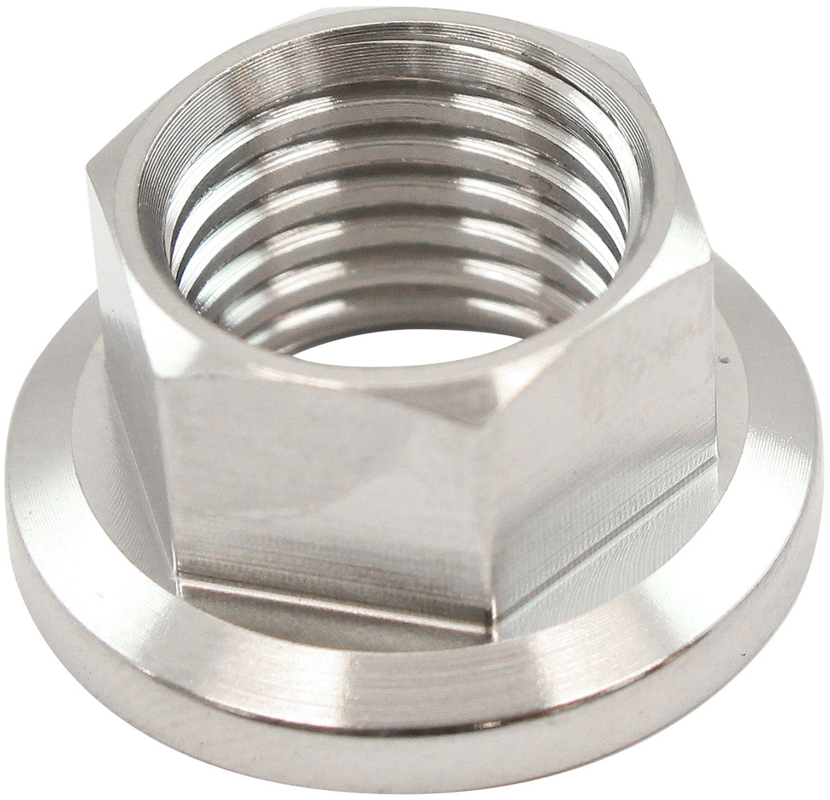Aeroflow 7/16" Titanium Hex Nut Natural Finish, Sold Single