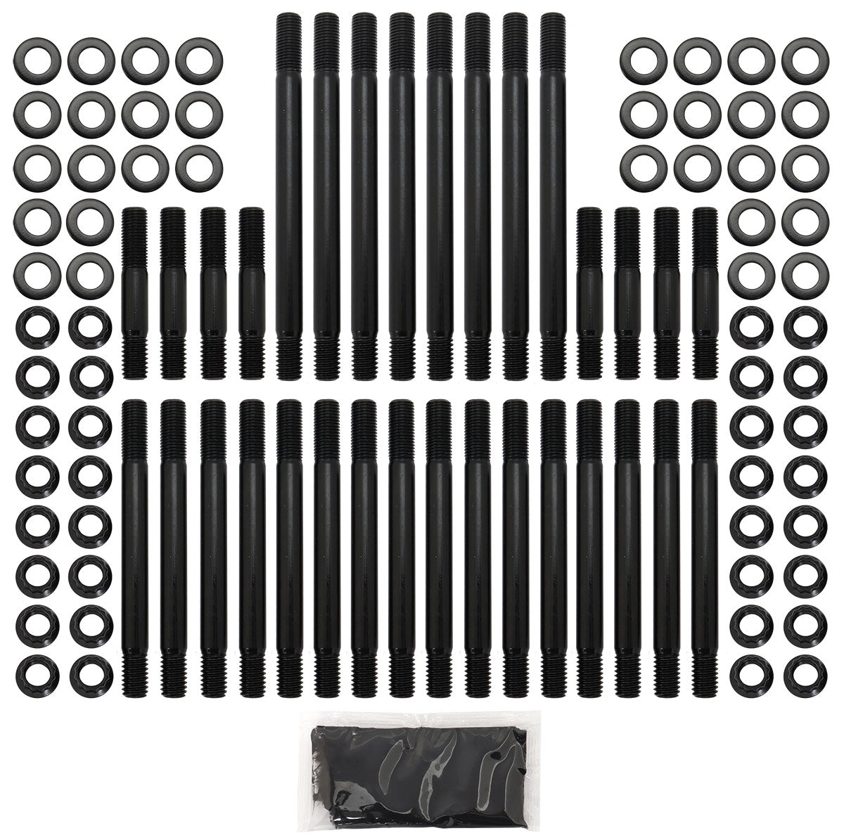 Big Block Chev 396-454Head Stud Kit 12Point Nuts, Suit Aeroflow 320cc and Edelbrock Performer RPM Cylinder Heads, 8740 GradeMaterial