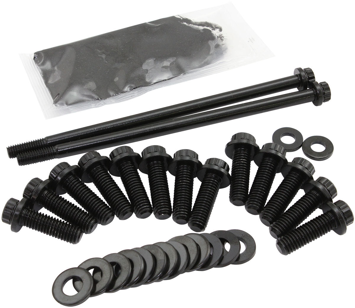 GM LS Oil Pan Bolt Kit- Black Finish 12 Point Head and 8740 Grade Material