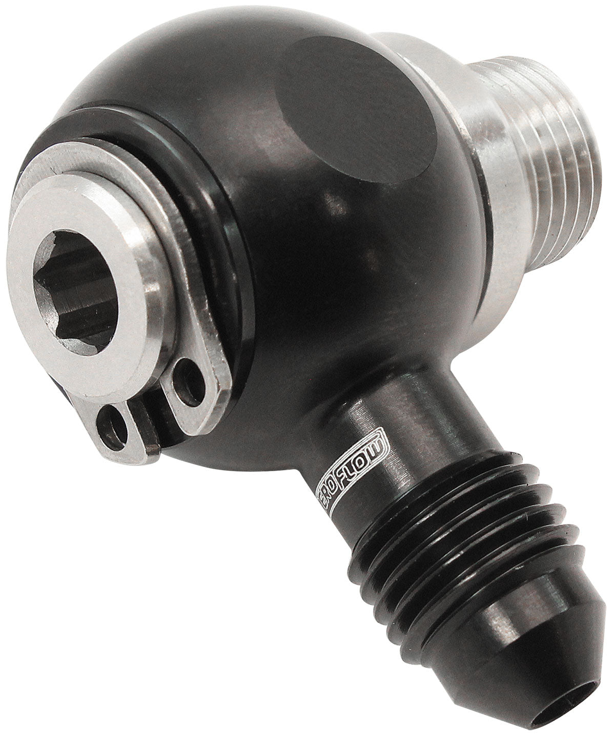 Aeroflow NPT to AN Banjo Stainless Steel 1/8" NPT to -3AN Aluminium Banjo