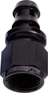 400 / 510 Series Full Flow Push Lock Straight Hose End -8AN Black Finish. Suits 400 & 500 Series Hose