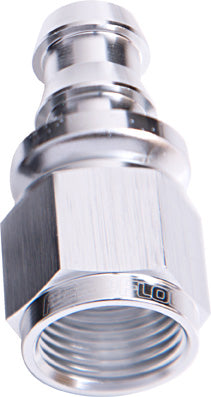 400 / 510 Series Full Flow Push Lock Straight Hose End -10AN Silver Finish. Suits 400 & 500 Series Hose