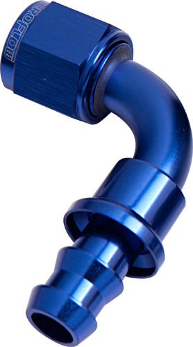 400 Series Push Lock 90° Hose End -12AN Blue Finish. Suits 400 & 500 Series Hose
