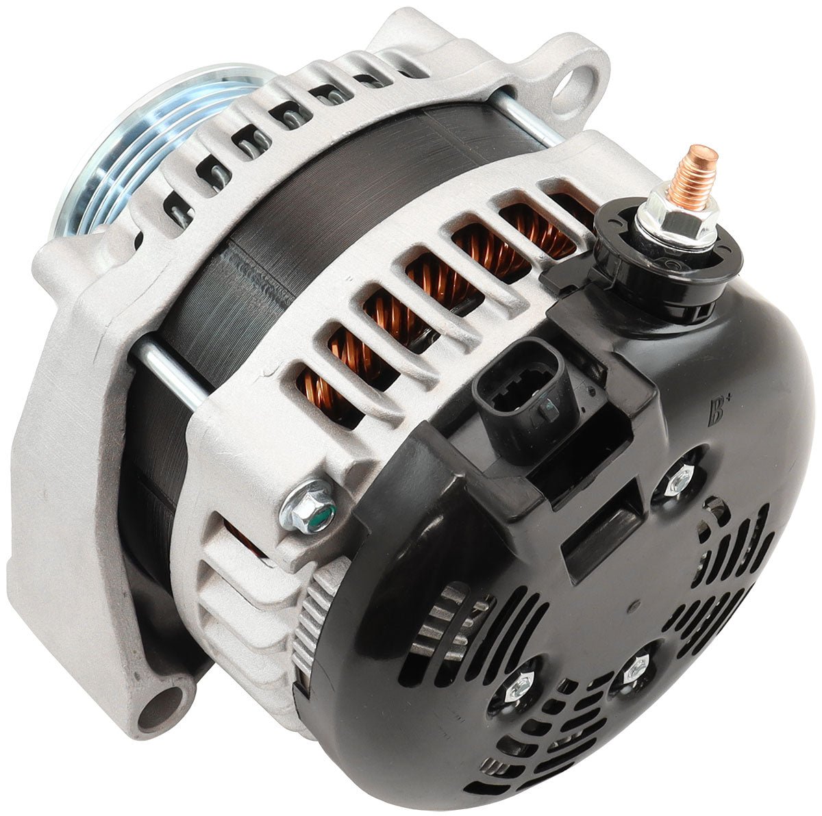 Aeroflow 185 AMP High Output Alternator - Natural Finish Suit GM LS Non ECU Controlled