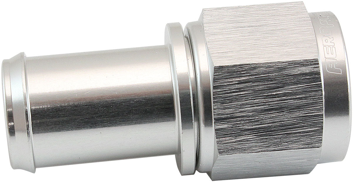 Straight Hose Barb 5/8" to -8AN Female Silver Finish