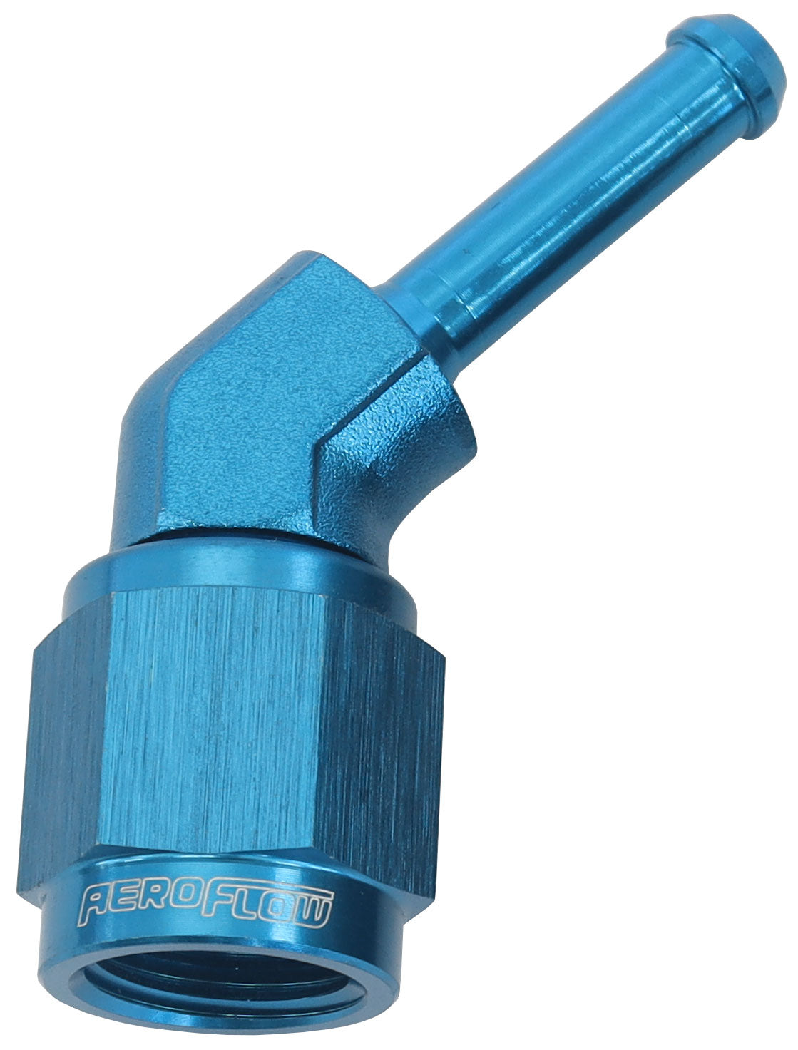 45° Hose Barb 3/16" to -4AN Blue Finish